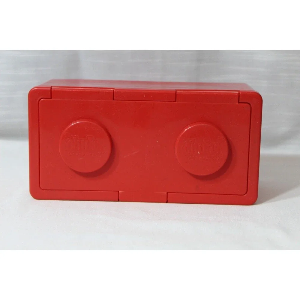Vtg Chubs Baby Wipes Red Stackable Block Storage Container EMPTY 8”